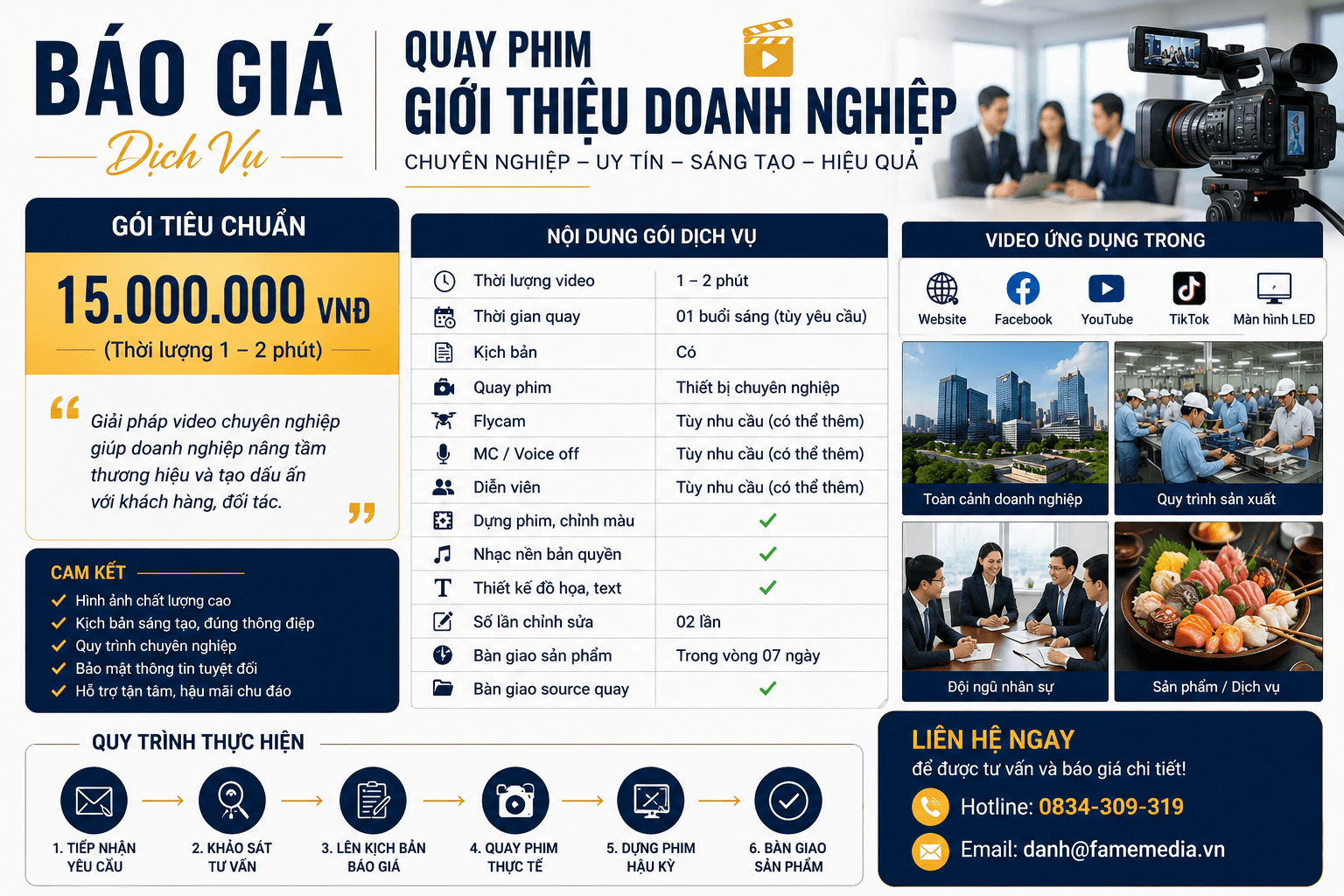 Báo Giá Dịch Vụ Quay Phim Giới Thiệu Doanh Nghiệp
