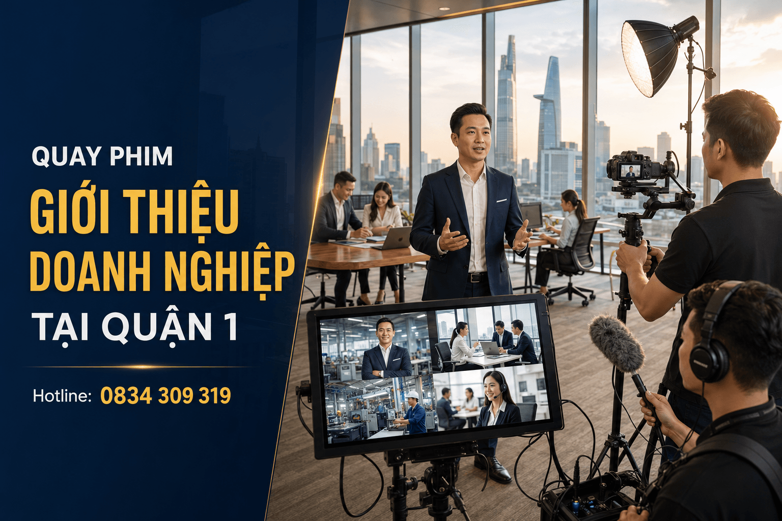 Quay phim giới thiệu doanh nghiệp tại Quận 1