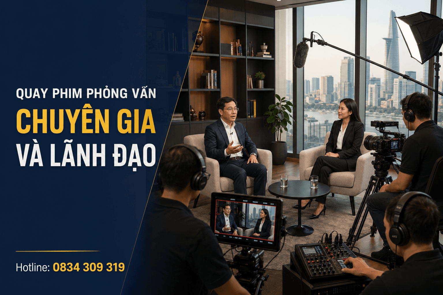Quay phim phỏng vấn chuyên gia và lãnh đạo