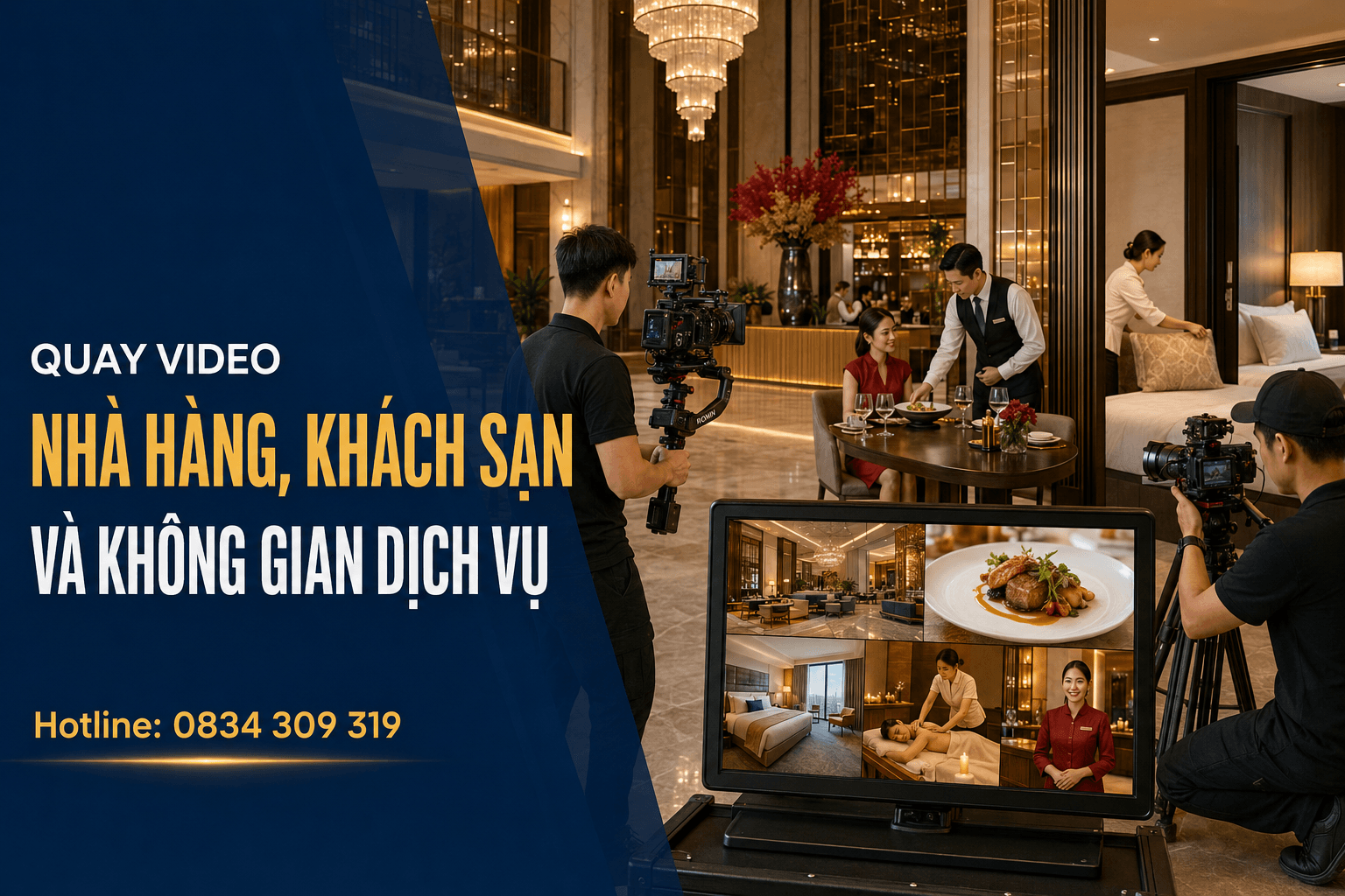 Quay video nhà hàng, khách sạn và không gian dịch vụ