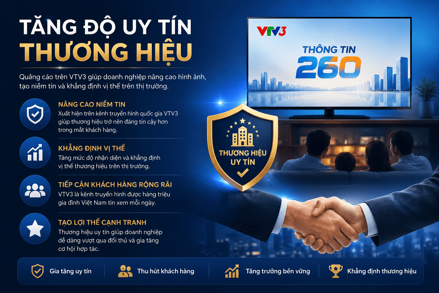 Tăng độ uy tín thương hiệu