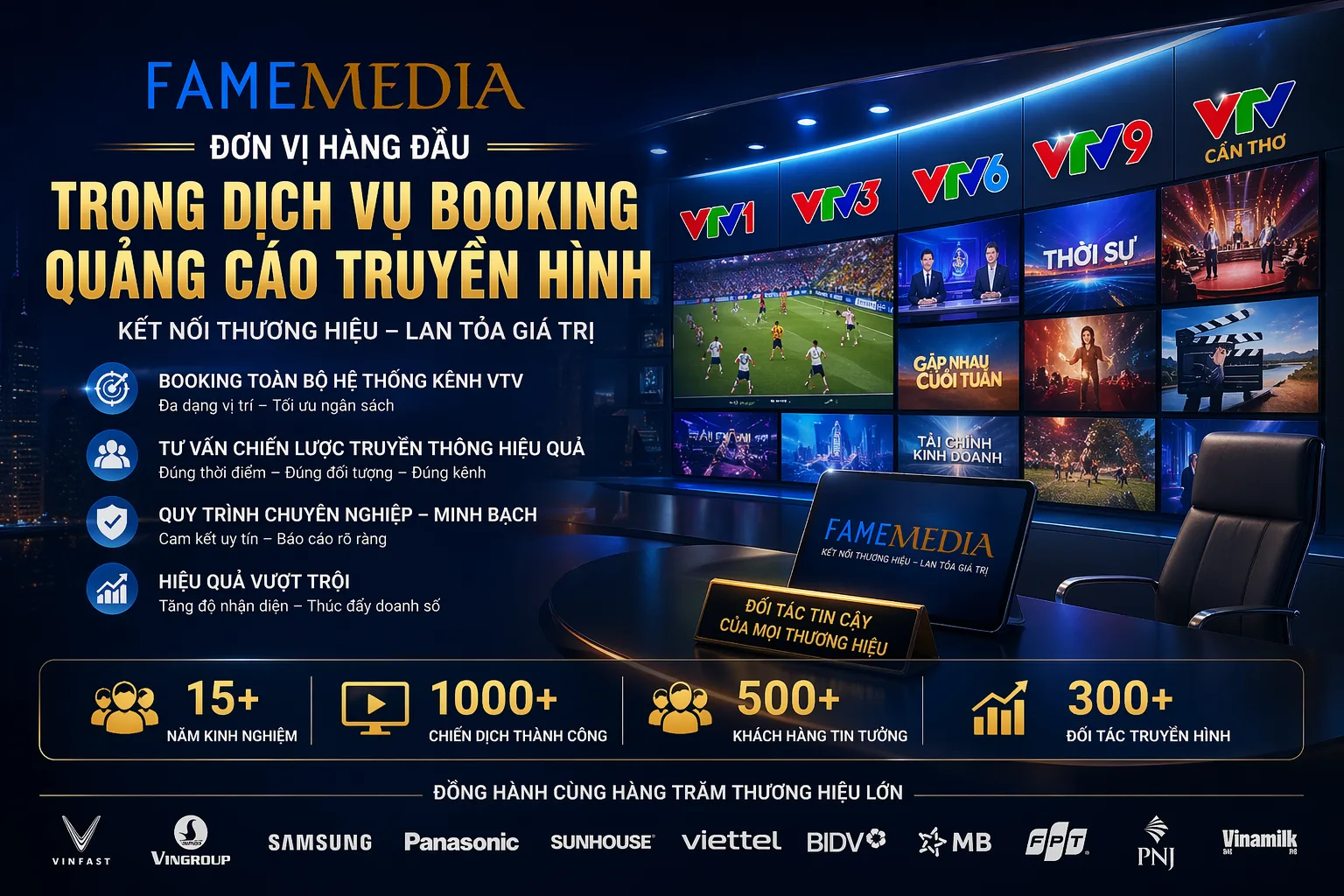 Vì sao nên booking quảng cáo Thông Tin 260 VTV3 qua Fame Media?