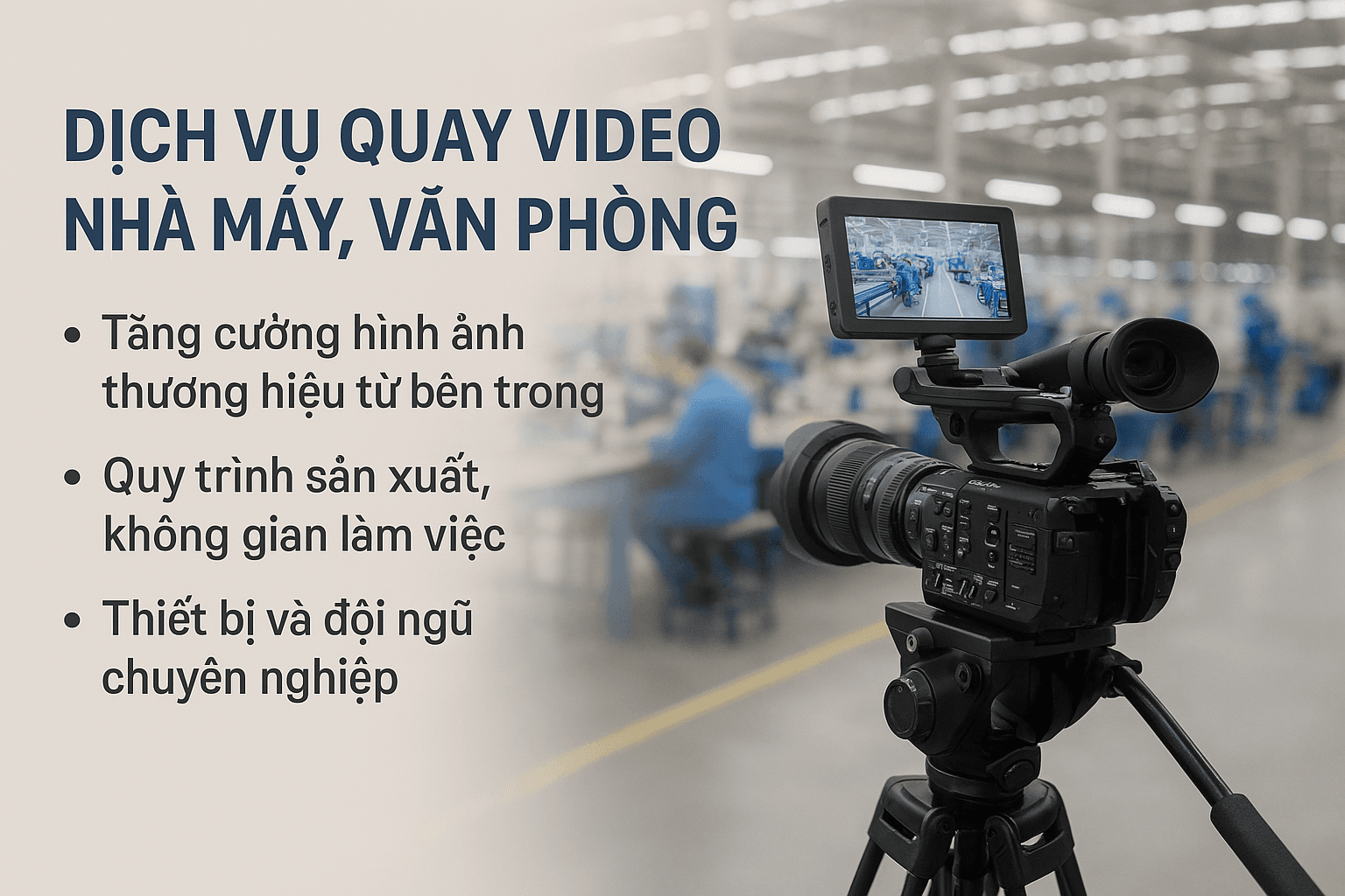 quay video nhà máy, văn phòng