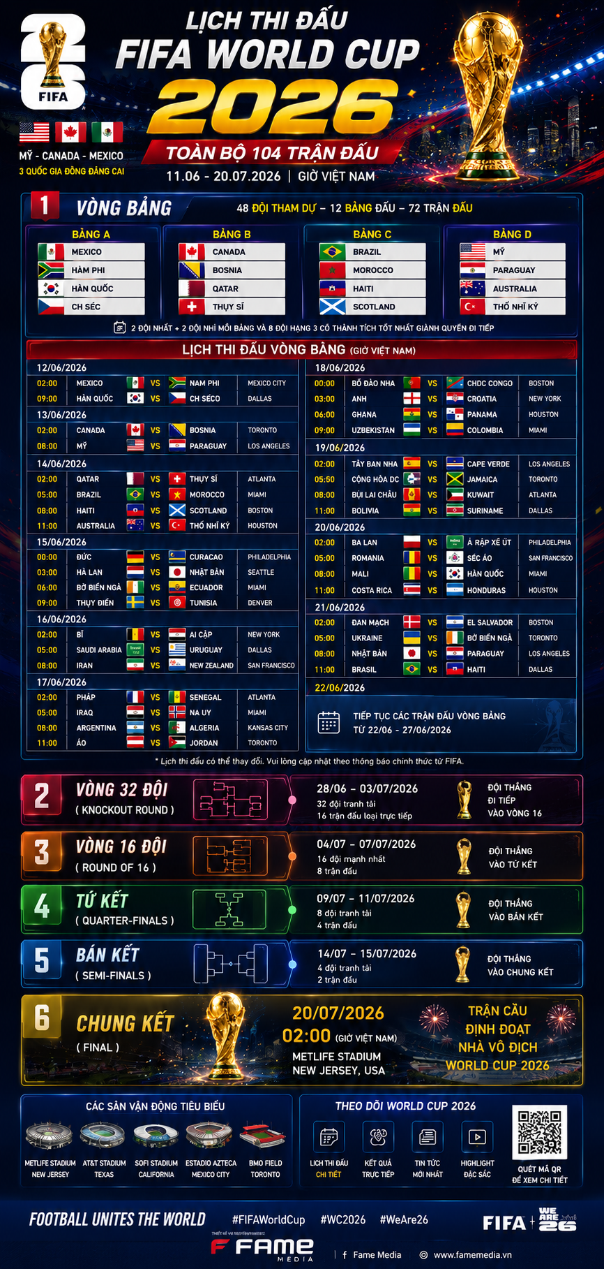 Lịch thi đấu World Cup PDF Excel 2026