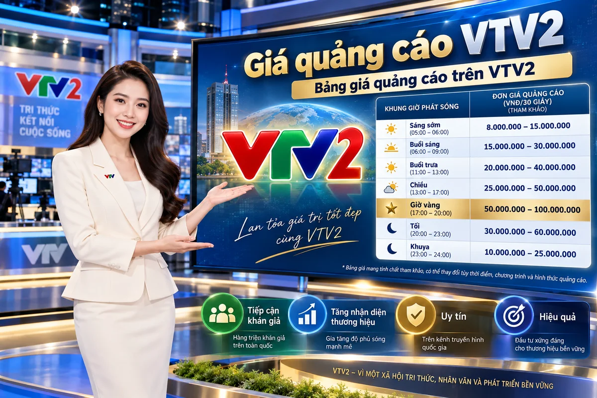Giá quảng cáo VTV2