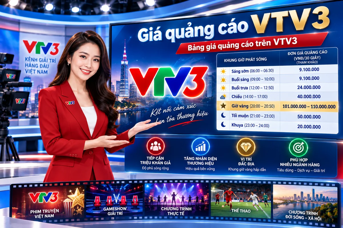Giá quảng cáo VTV3